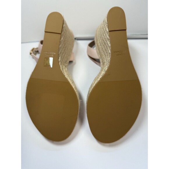 Stuart Weitzman Teddy Leather Wedge Sandal In Powder Pink Sz 9 New - Picture 8 of 9